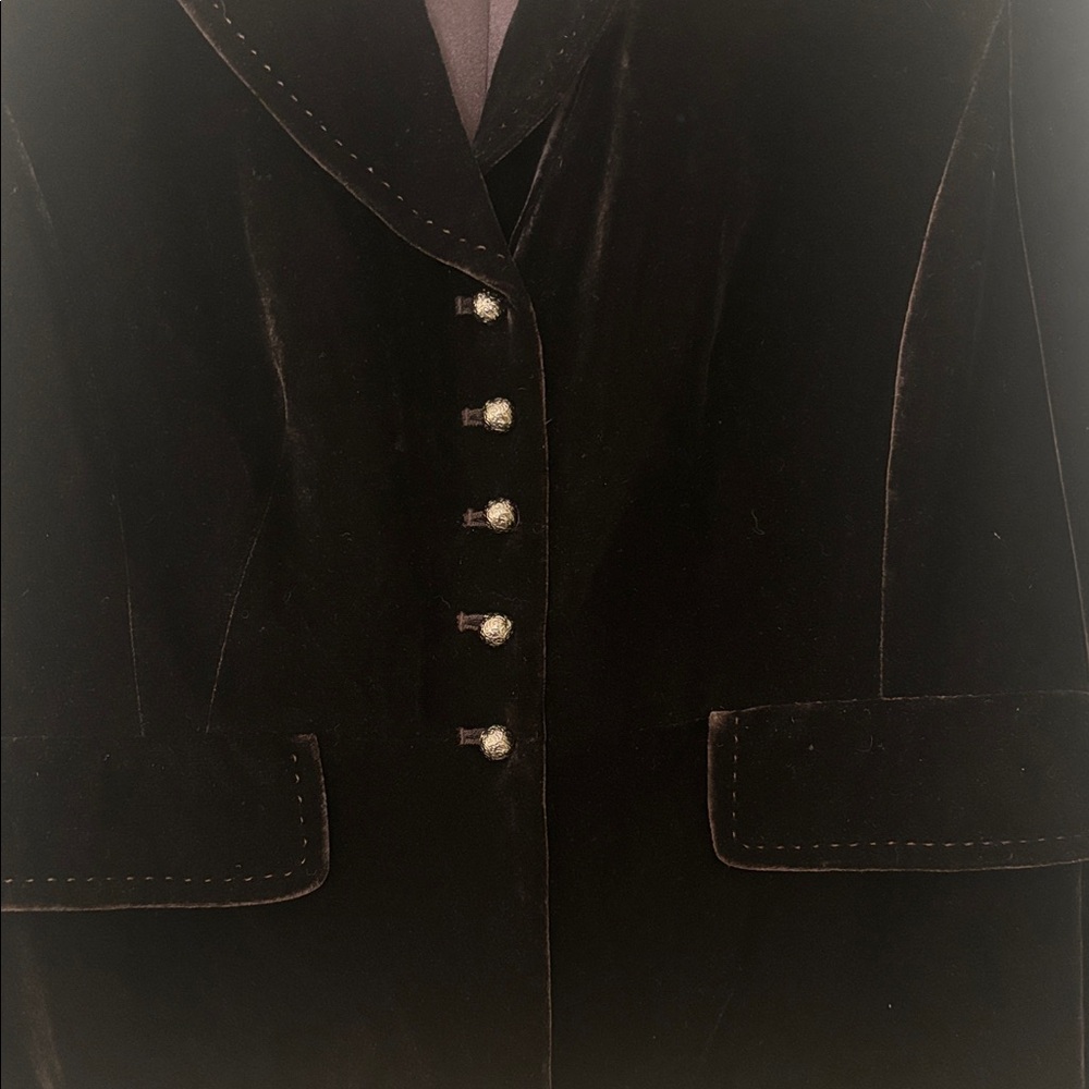Ann Taylor Velvet Peplum Jacket 6P